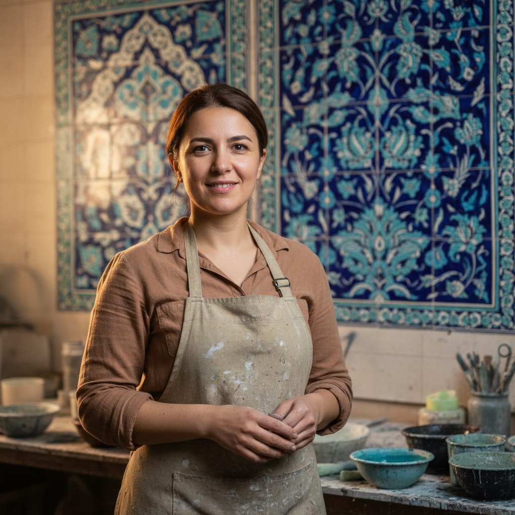 Derya Aksoy Bayrı, sırça ve fırın ustası